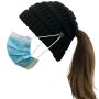 Winter pony hat - black