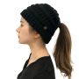 Winter pony hat - black