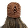 Winter ponytail hat - brown