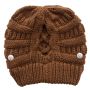 Winter ponytail hat - brown