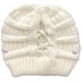 Winter ponytail hat - white
