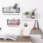 Wisząca półka z wieszakami, styl LOFT– biała, 35,5cm