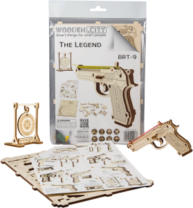 Wooden 3D Puzzle - Pistol The Legend BRT-9