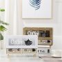 Wooden organizer with drawers for coffee and tea - retro
