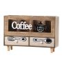 Wooden organizer with drawers for coffee and tea - retro