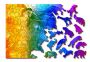 Wooden Puzzle with figurines - Birds gradient M 150 elements