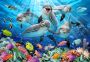 Wooden Puzzle with figurines - Happy dolphins