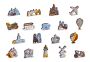 Wooden Puzzle with figurines - Map of Nova Terrarum Antique, 505 elements