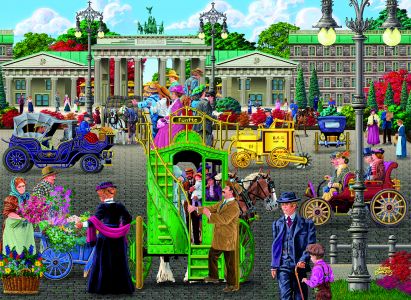 Wooden Puzzle with Figurines - Paris Square in Berlin