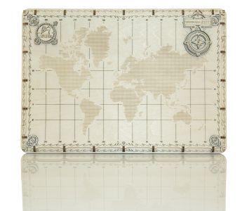 Wooden World Map Model (dotted series)