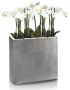 Wysoka geometryczna donica / doniczka z kolekcji Ecolite, 60x23 cm piaskowa