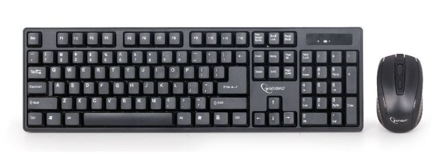 Zestaw klawiatura + mysz membranowa GEMBIRD KBS-W-01 (USB 2.0; (US); kolor czarny; optyczna)