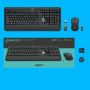 Zestaw klawiatura + mysz membranowa Logitech MK540 920-008685 (USB; kolor czarny; optyczna; 1000 DPI)