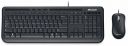 Zestaw klawiatura + mysz membranowa Microsoft Wired Desktop 600 APB-00013 (USB 2.0; (US); kolor czarny; optyczna)