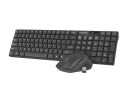 Zestaw klawiatura + mysz membranowa NATEC Stingray NZB-1440 (USB (Radio 2.4 GHz); (US); kolor czarny; optyczna; 1600 DPI, 800 DPI)